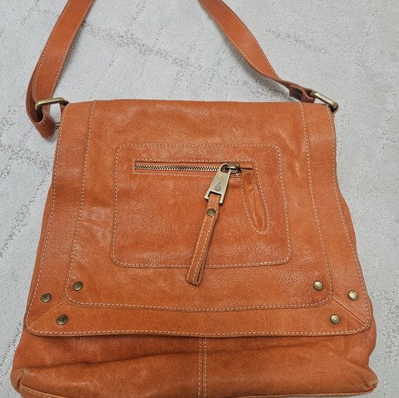Marco Buggiani Made in Italy Genuine Leather Crossbody Orange bag - Picture 1 of 14
